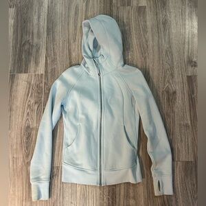 Lululemon Scuba Full-Zip Hoodie Powder Blue size 4 Women's